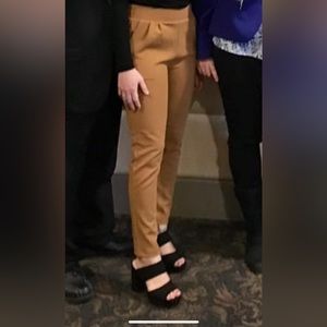 Gold shine star mustard yellow pants small high waist straight leg